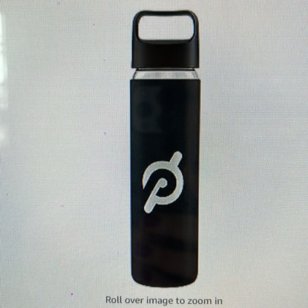 PELOTON Glass Water Bottle 16oz silicone sleeve
